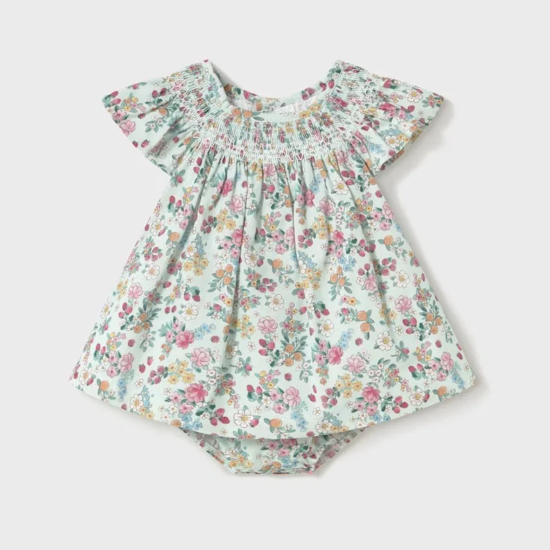 Mayoral Baby Girls Dress 1867 Aqua Floral