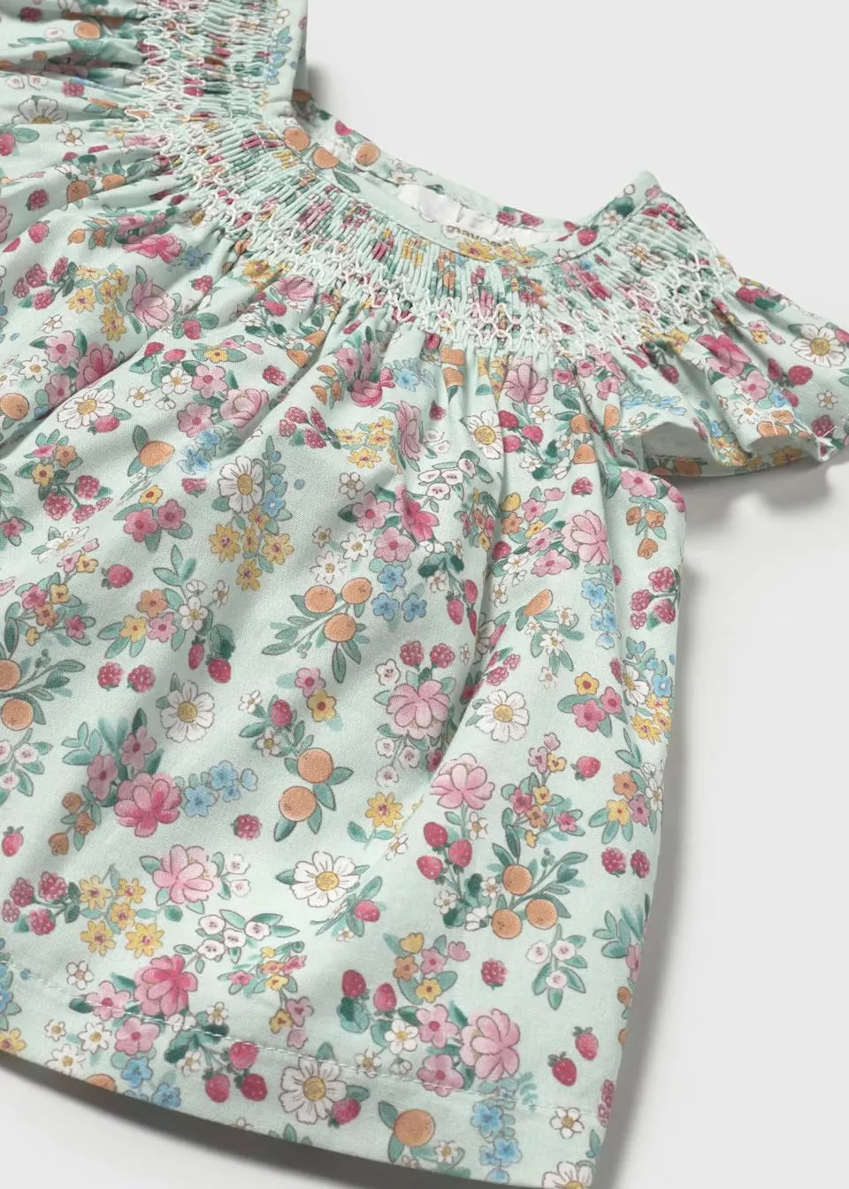 Mayoral Baby Girls Dress 1867 Aqua Floral