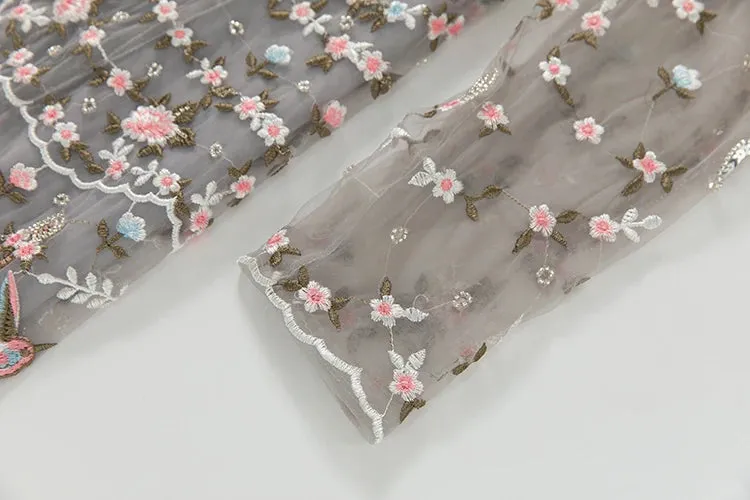 Melisse Floral Embroidery Dress