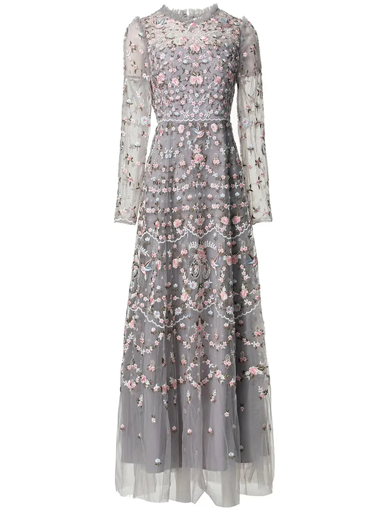 Melisse Floral Embroidery Dress