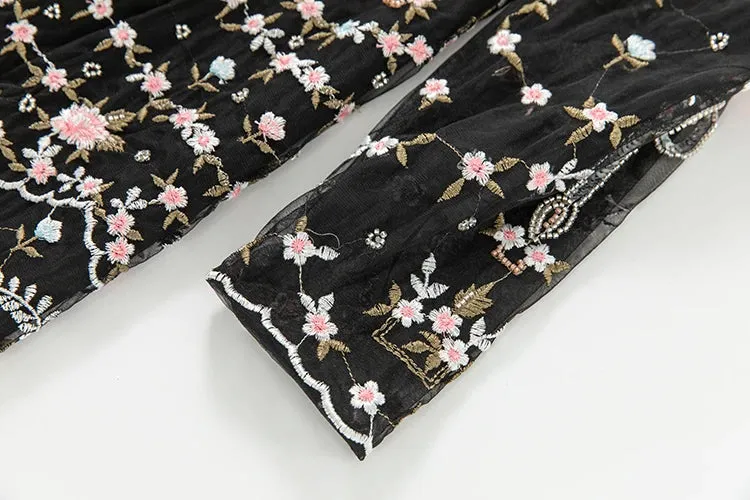 Melisse Floral Embroidery Dress