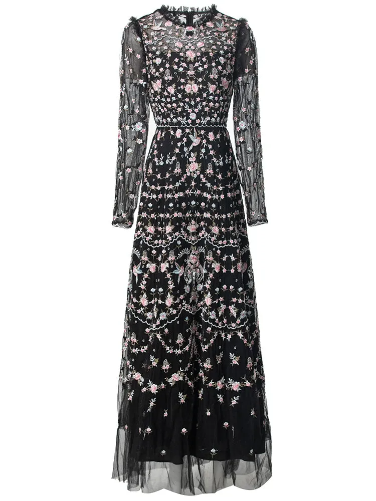 Melisse Floral Embroidery Dress