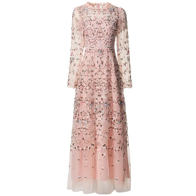 Melisse Floral Embroidery Dress