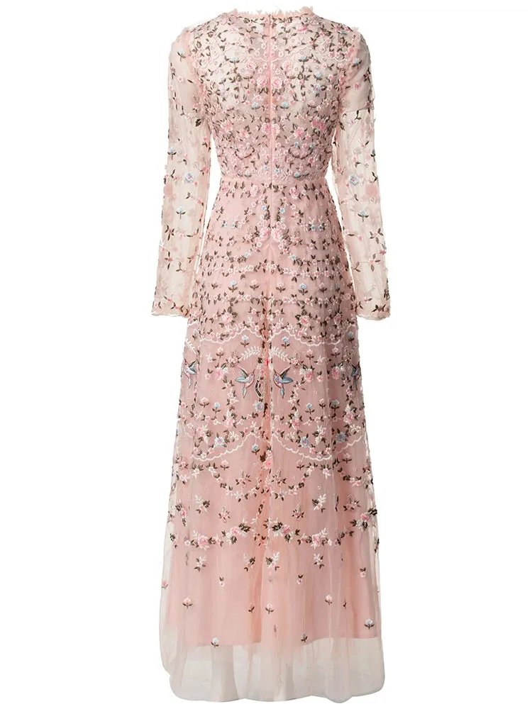 Melisse Floral Embroidery Dress