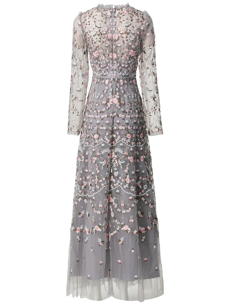 Melisse Floral Embroidery Dress