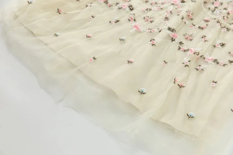 Melisse Floral Embroidery Dress