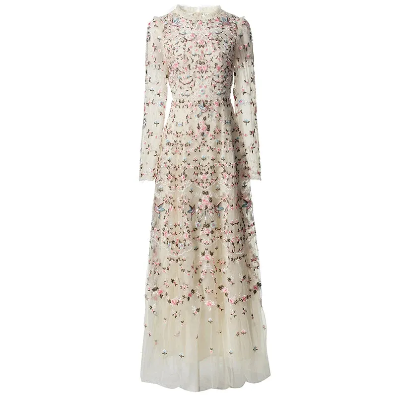 Melisse Floral Embroidery Dress