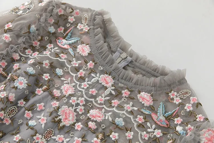 Melisse Floral Embroidery Dress