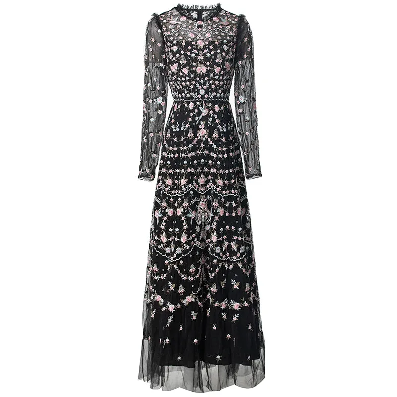 Melisse Floral Embroidery Dress