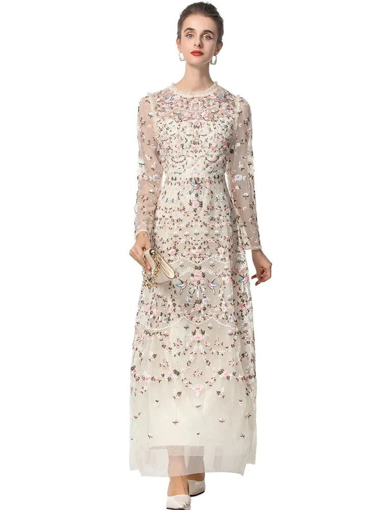 Melisse Floral Embroidery Dress