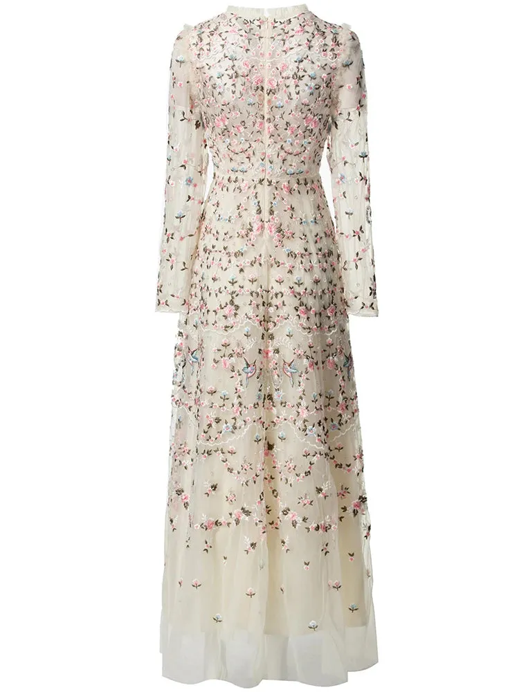 Melisse Floral Embroidery Dress