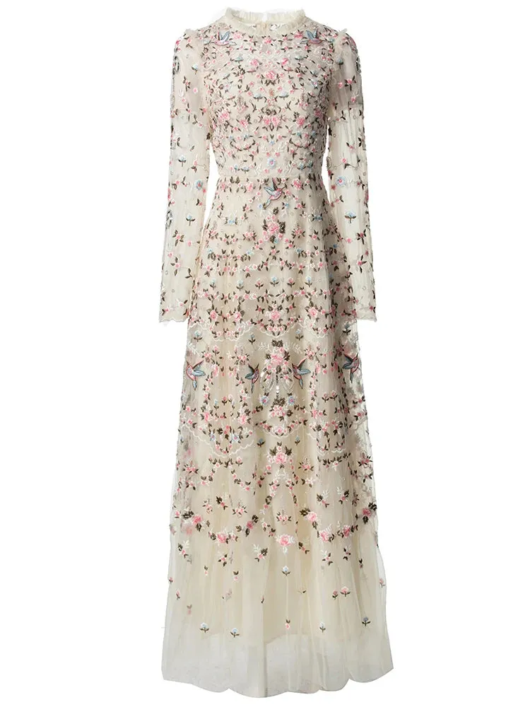 Melisse Floral Embroidery Dress