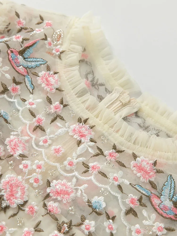 Melisse Floral Embroidery Dress