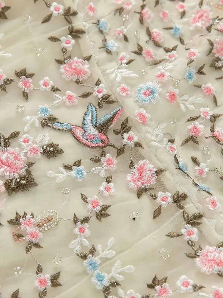 Melisse Floral Embroidery Dress