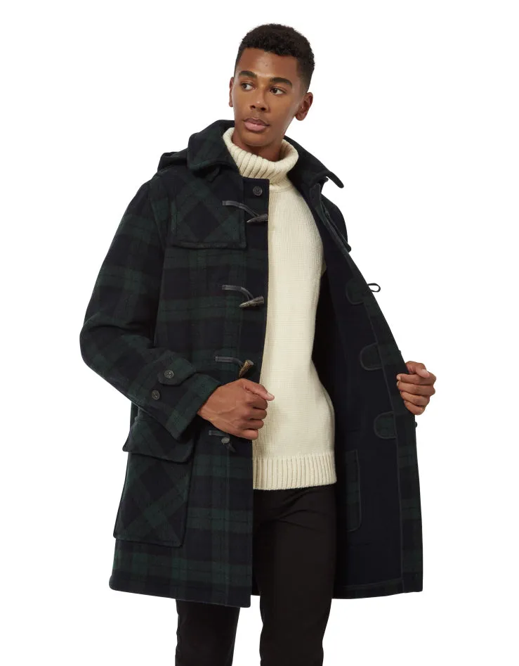 Men's Blackwatch London Custom Fit Convertible Duffle Coat, With Original Removable Hood And Horn Toggles