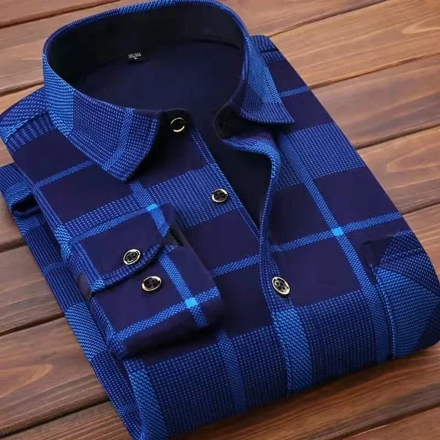 Men's Fashion Bright Casual Shirt Striped Long Sleeve Autumn Shirts