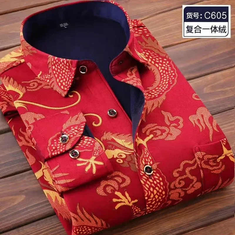Men's Fashion Bright Casual Shirt Striped Long Sleeve Autumn Shirts