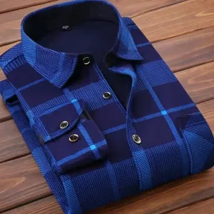 Men's Fashion Bright Casual Shirt Striped Long Sleeve Autumn Shirts