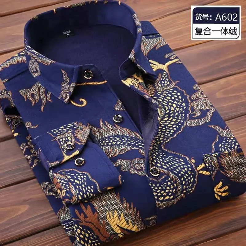Men's Fashion Bright Casual Shirt Striped Long Sleeve Autumn Shirts