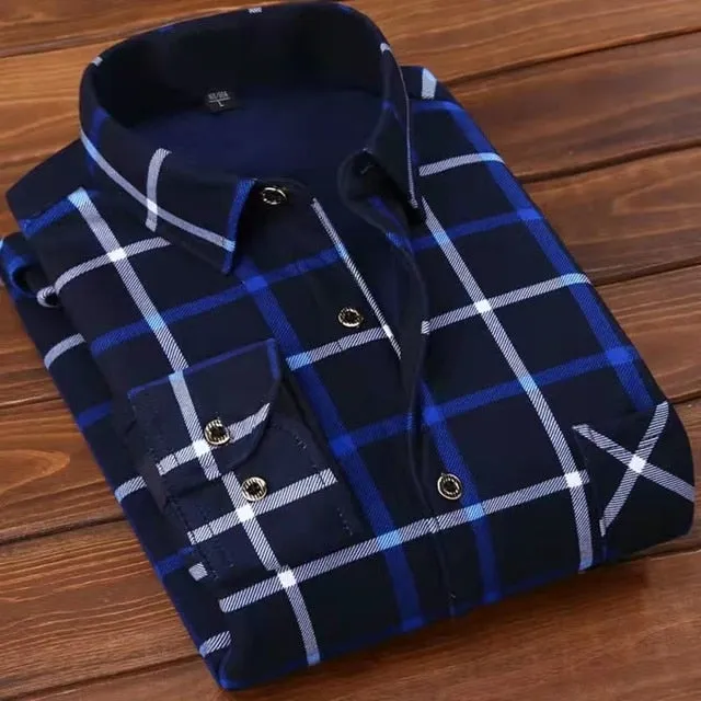Men's Fashion Bright Casual Shirt Striped Long Sleeve Autumn Shirts