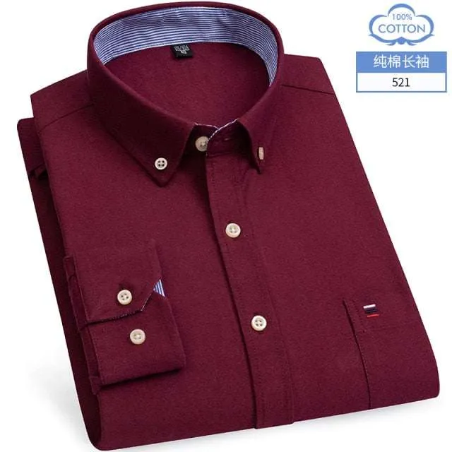 Men's Short Sleeve Shirts Oxford Plaid Striped Casual Dress Shirts