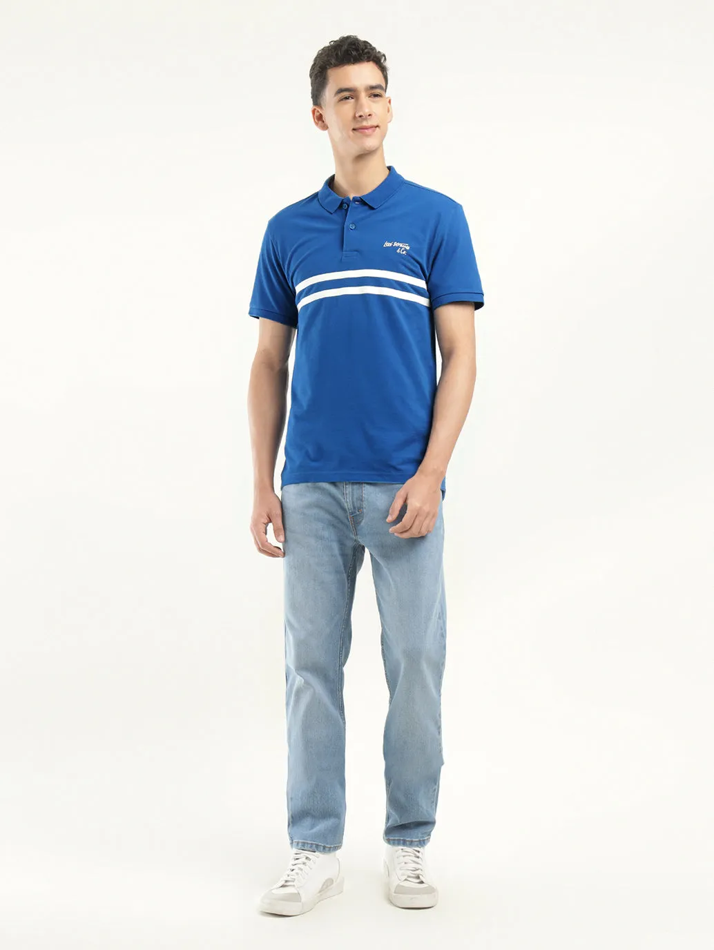 Men's Striped Polo T-Shirt