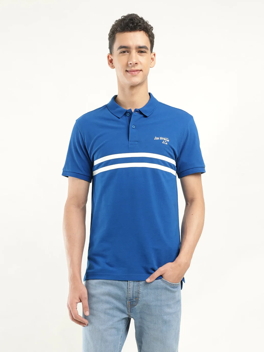 Men's Striped Polo T-Shirt