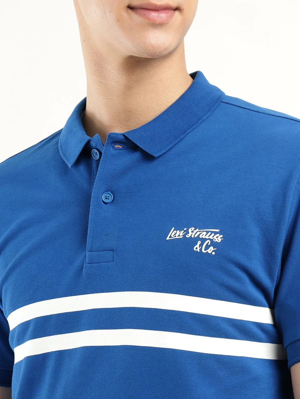 Men's Striped Polo T-Shirt