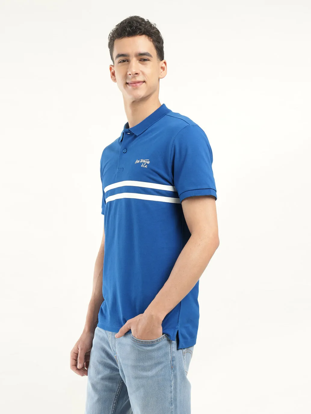 Men's Striped Polo T-Shirt