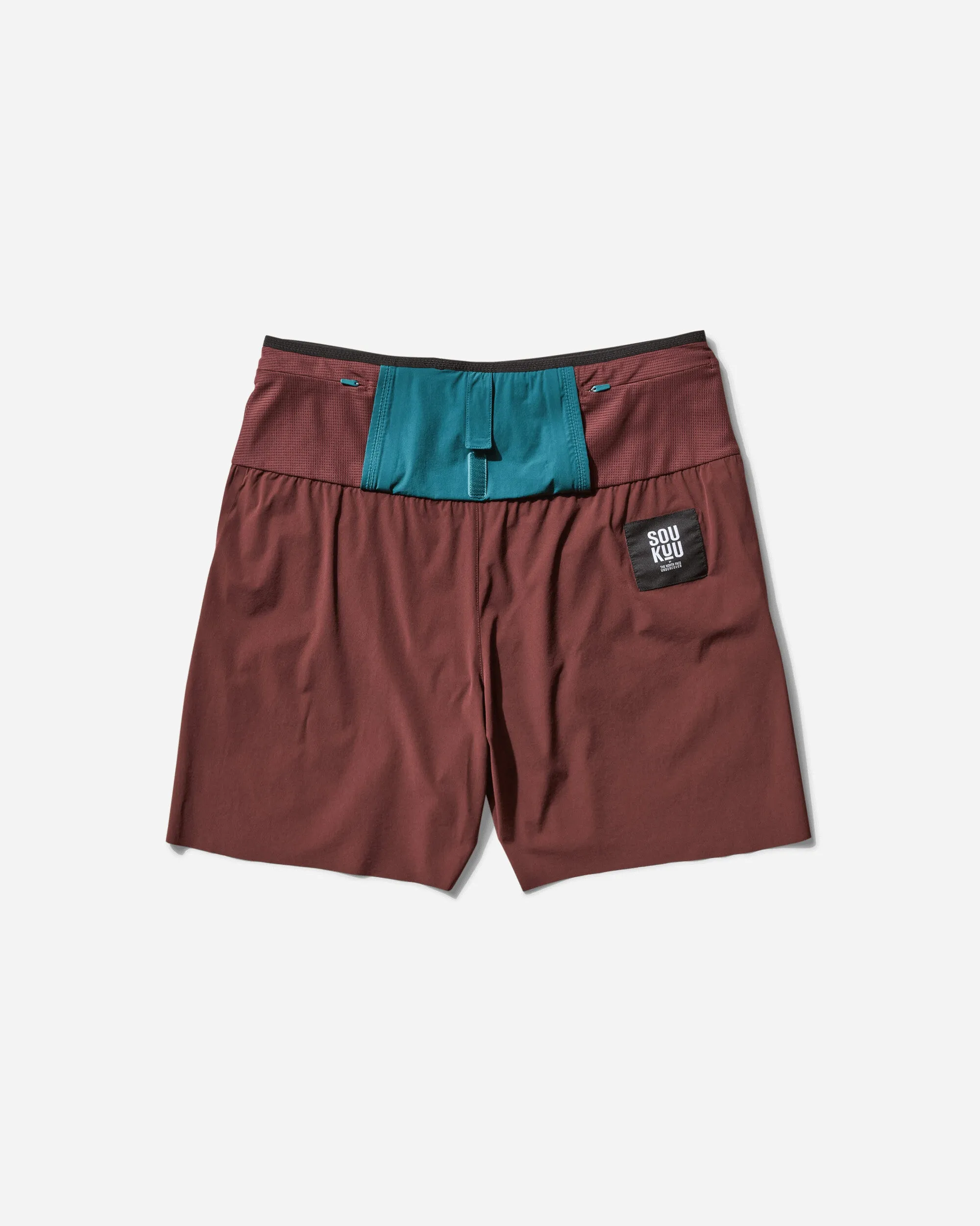 Men's Undercover Soukuu Trail Run Utility Shorts Bitter Chocolate / Atlantic Deep Blue