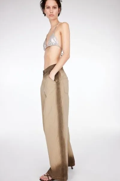 MH cotton twill wide leg trouser