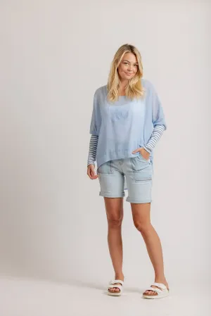 Mi Moso Icon Shorts - Blue Wash