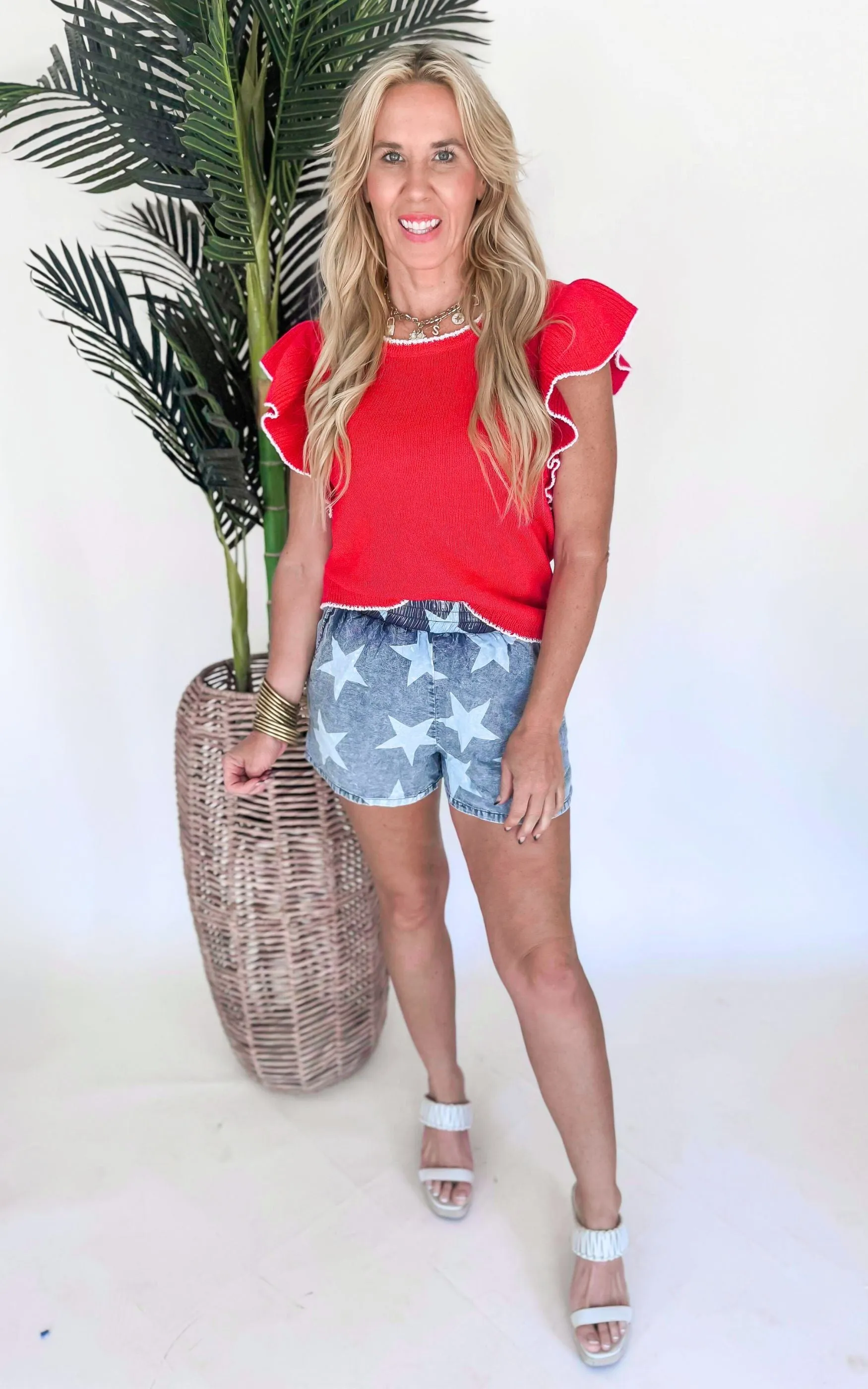 Mineral Wash Star Shorts - Final Sale
