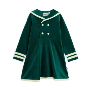 Mini Rodini - Sailor velour dress - green