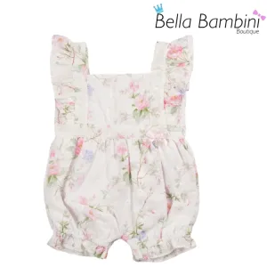 Mintini Baby Girls Pastel Floral Romper