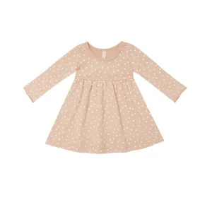 MISFIT ITEM - The Long-Sleeved Jersey Dress by Quincy Mae - Petal Dots - BABY // Size 0-3 months