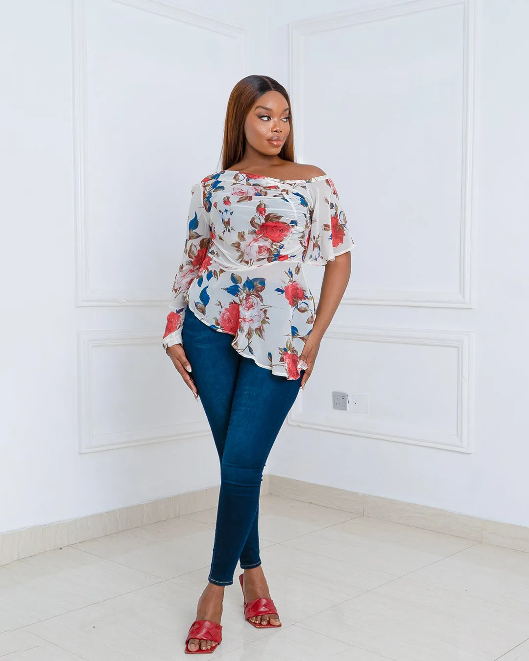 Mismatched Sleeves Blouse