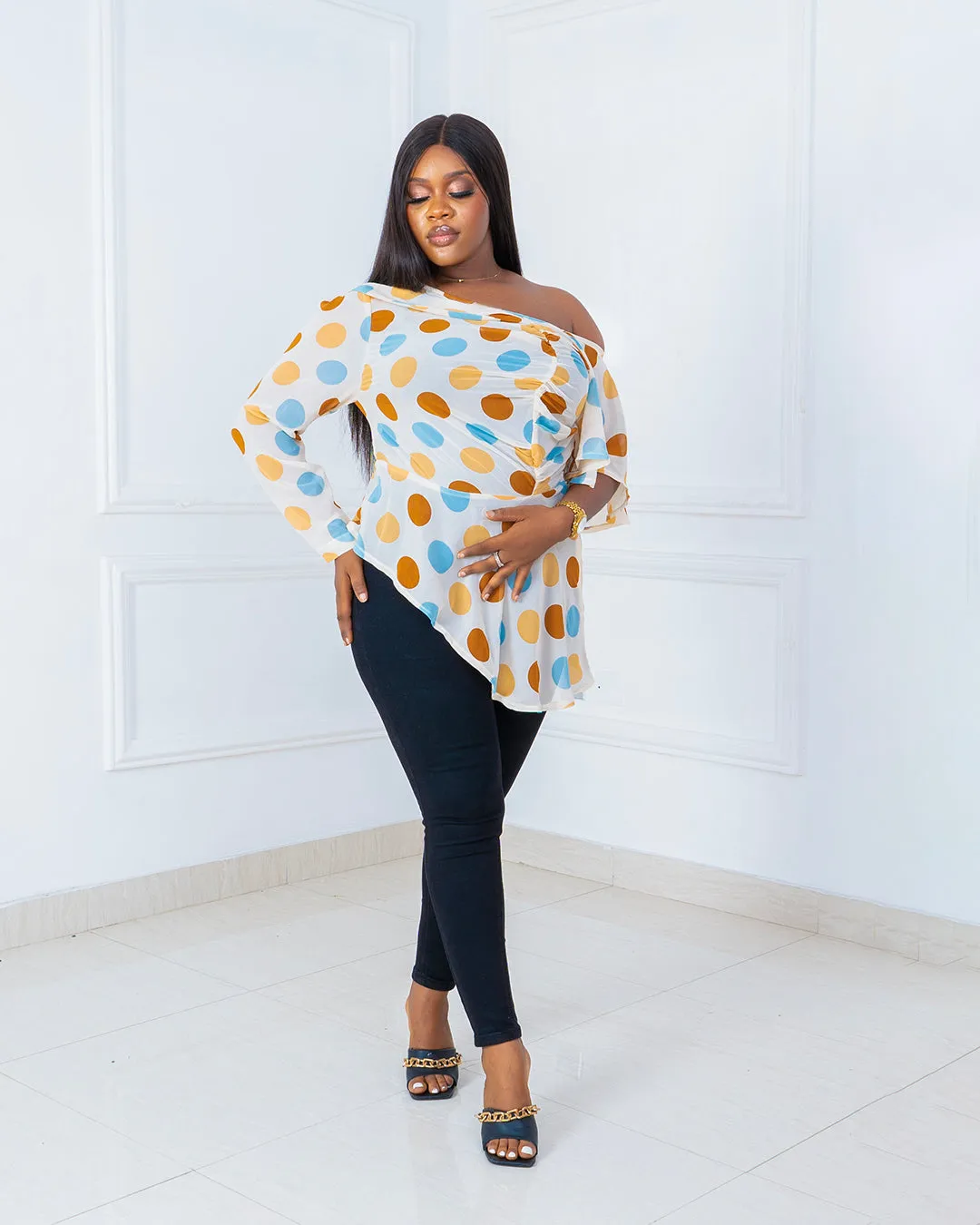 Mismatched Sleeves Blouse