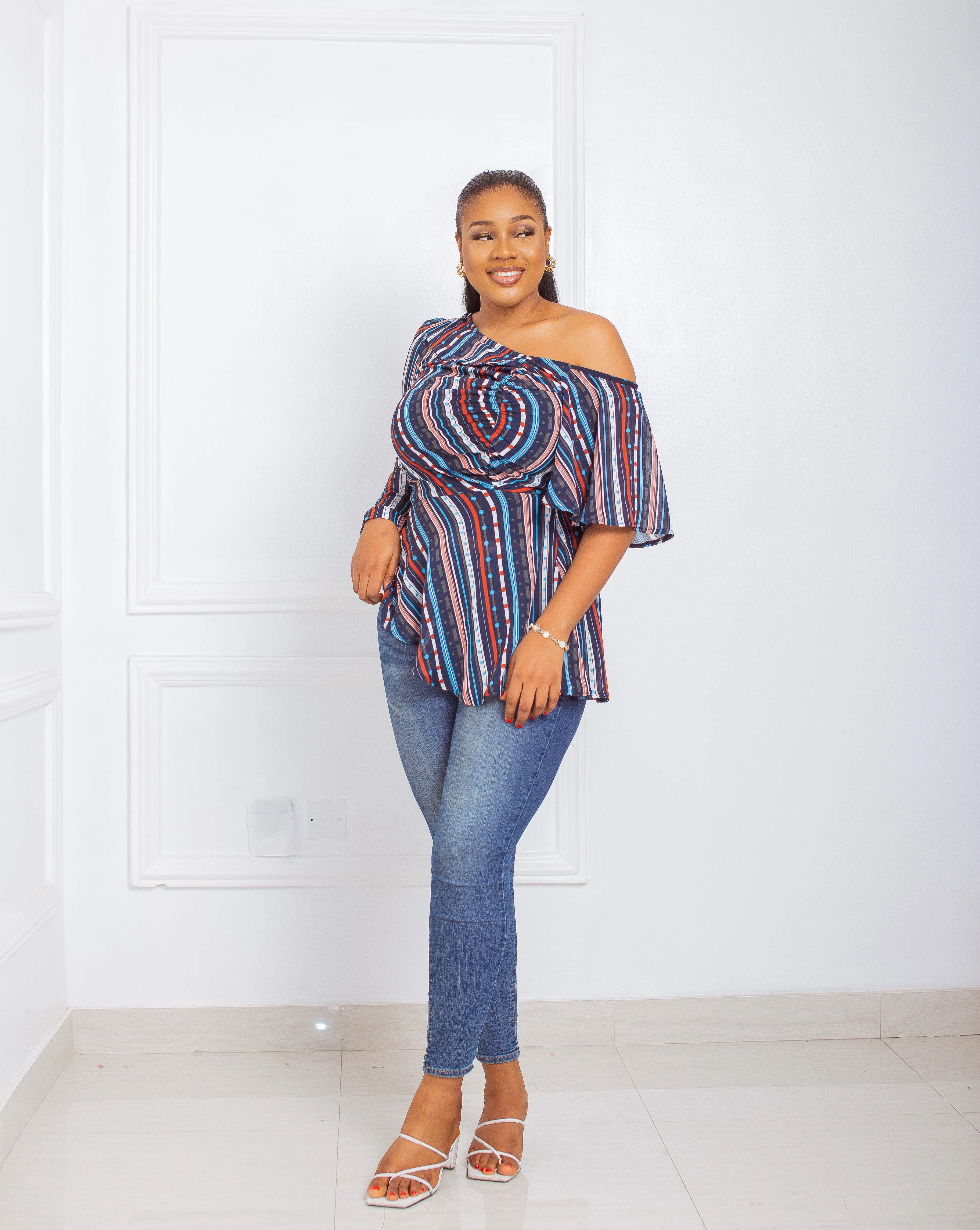 Mismatched Sleeves Blouse