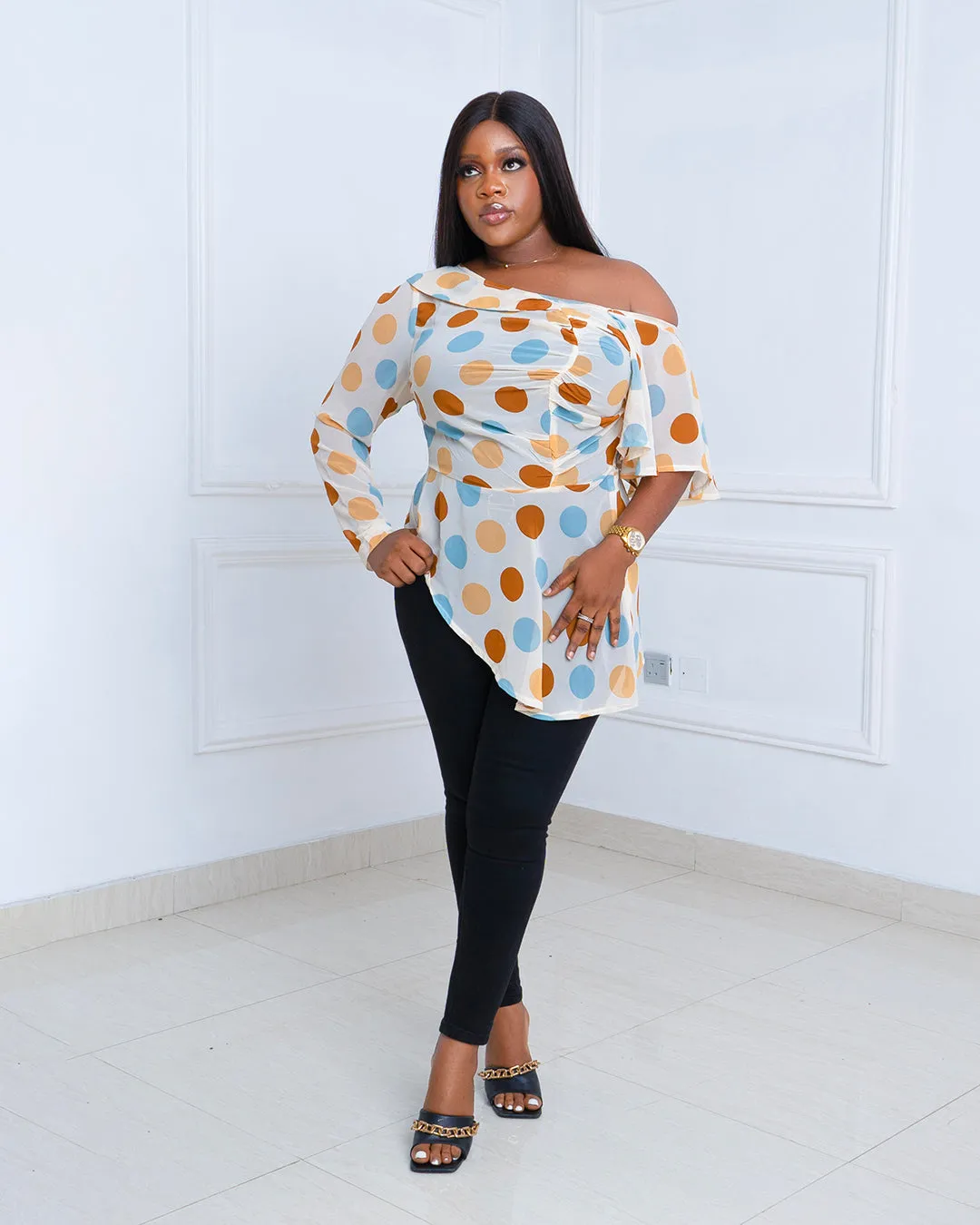 Mismatched Sleeves Blouse
