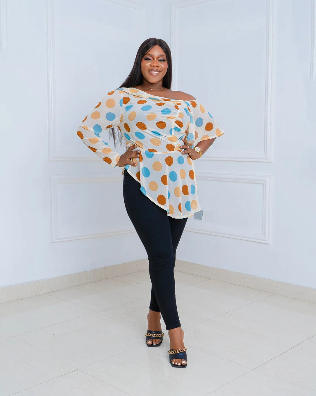 Mismatched Sleeves Blouse
