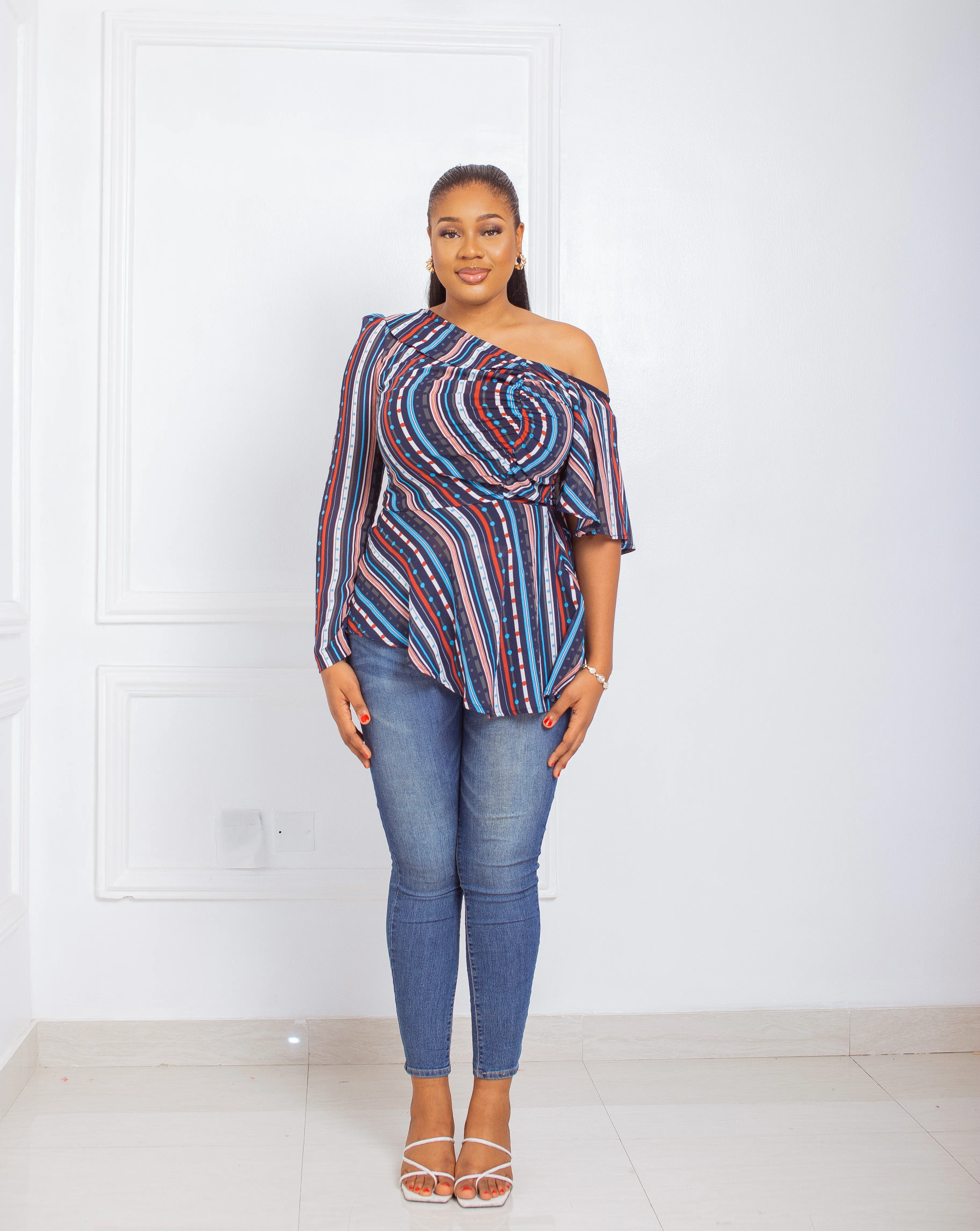 Mismatched Sleeves Blouse