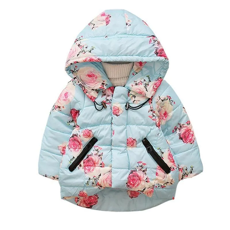 Modern Designer New Winter Baby Outerwear Hooded Printed Cotton Padded Jacket and Coats For Babies and Girls Kids