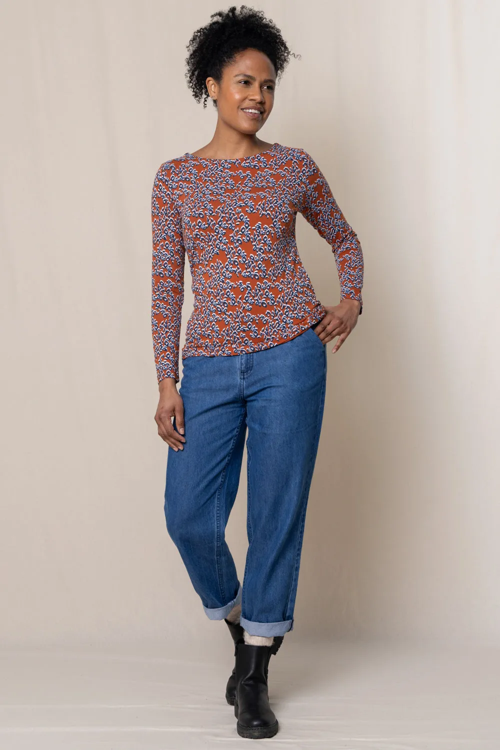 Monica Jersey Long Sleeve Top