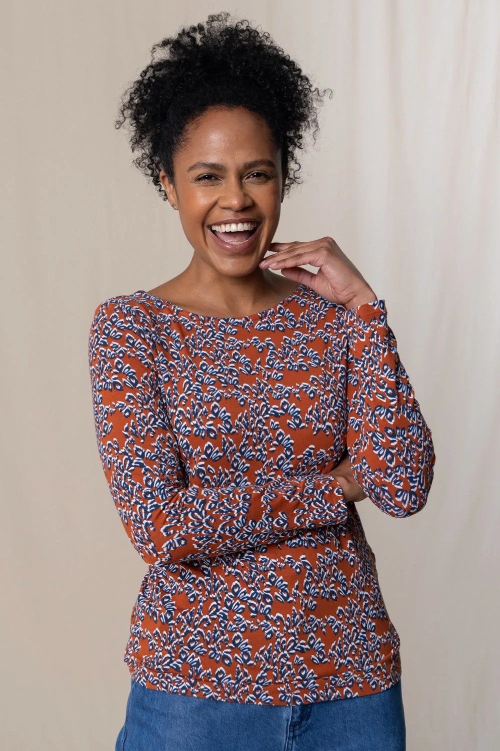 Monica Jersey Long Sleeve Top