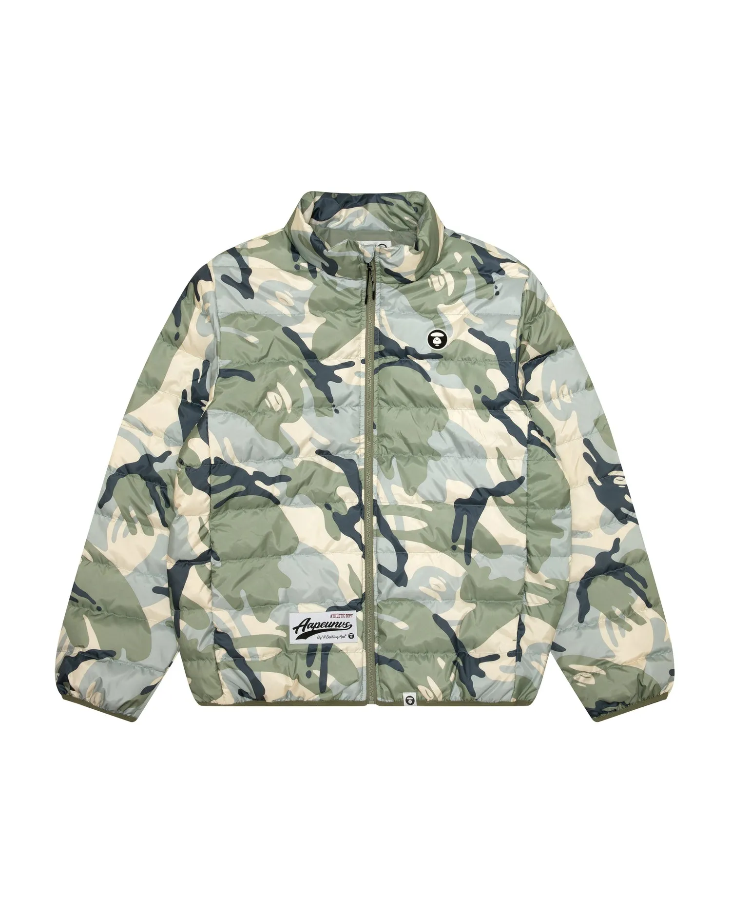 Moonface logo hooded down jacket