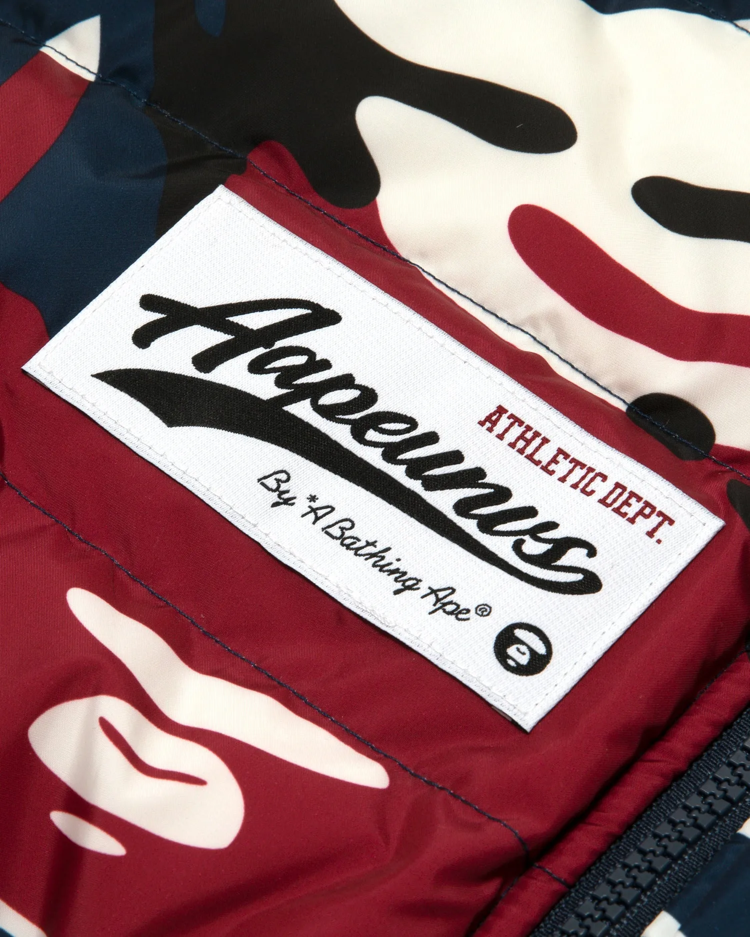Moonface logo hooded down jacket