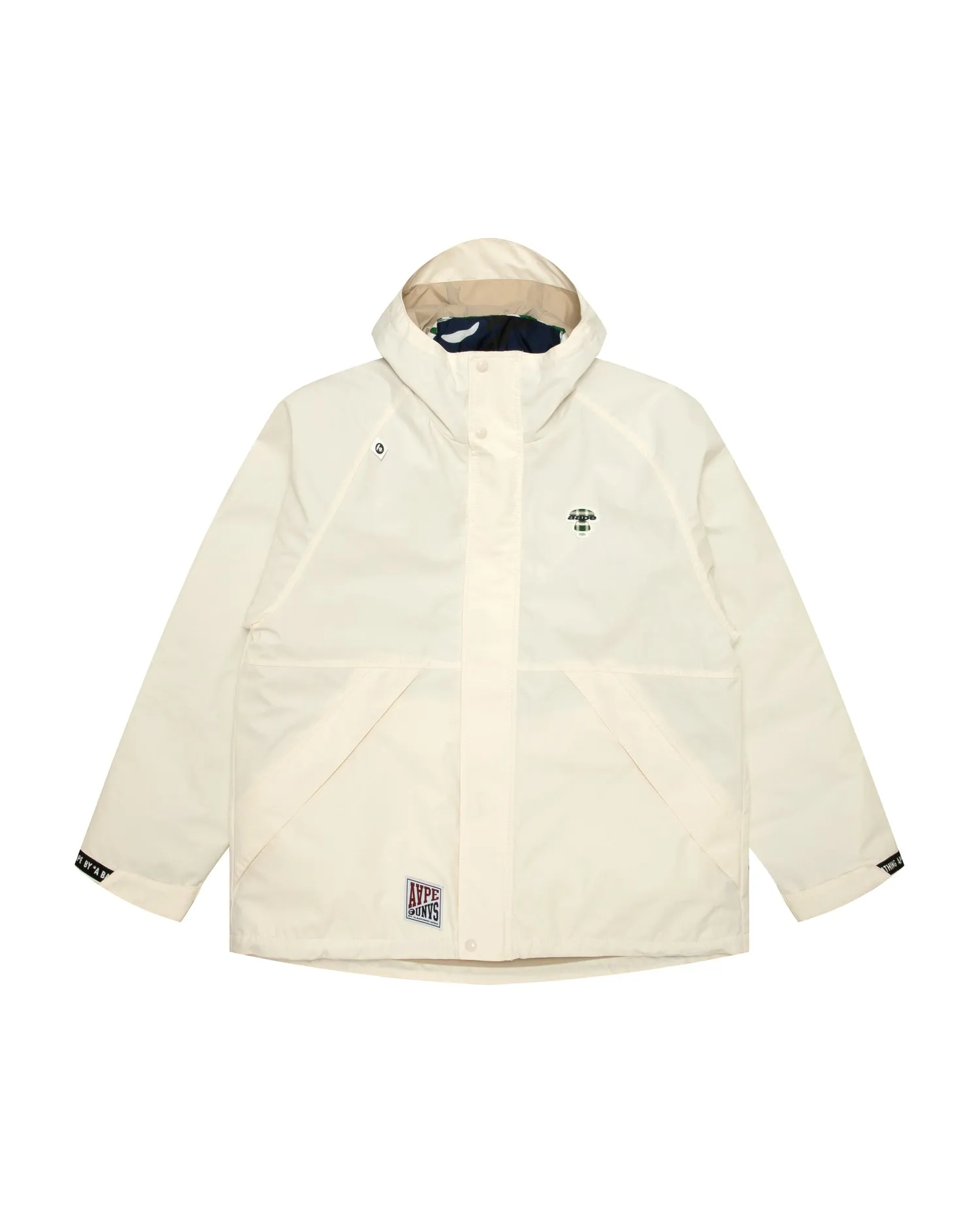 Moonface logo hooded down jacket