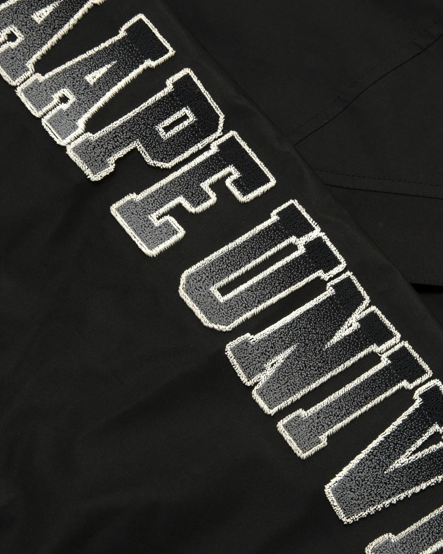 Moonface logo hooded down jacket