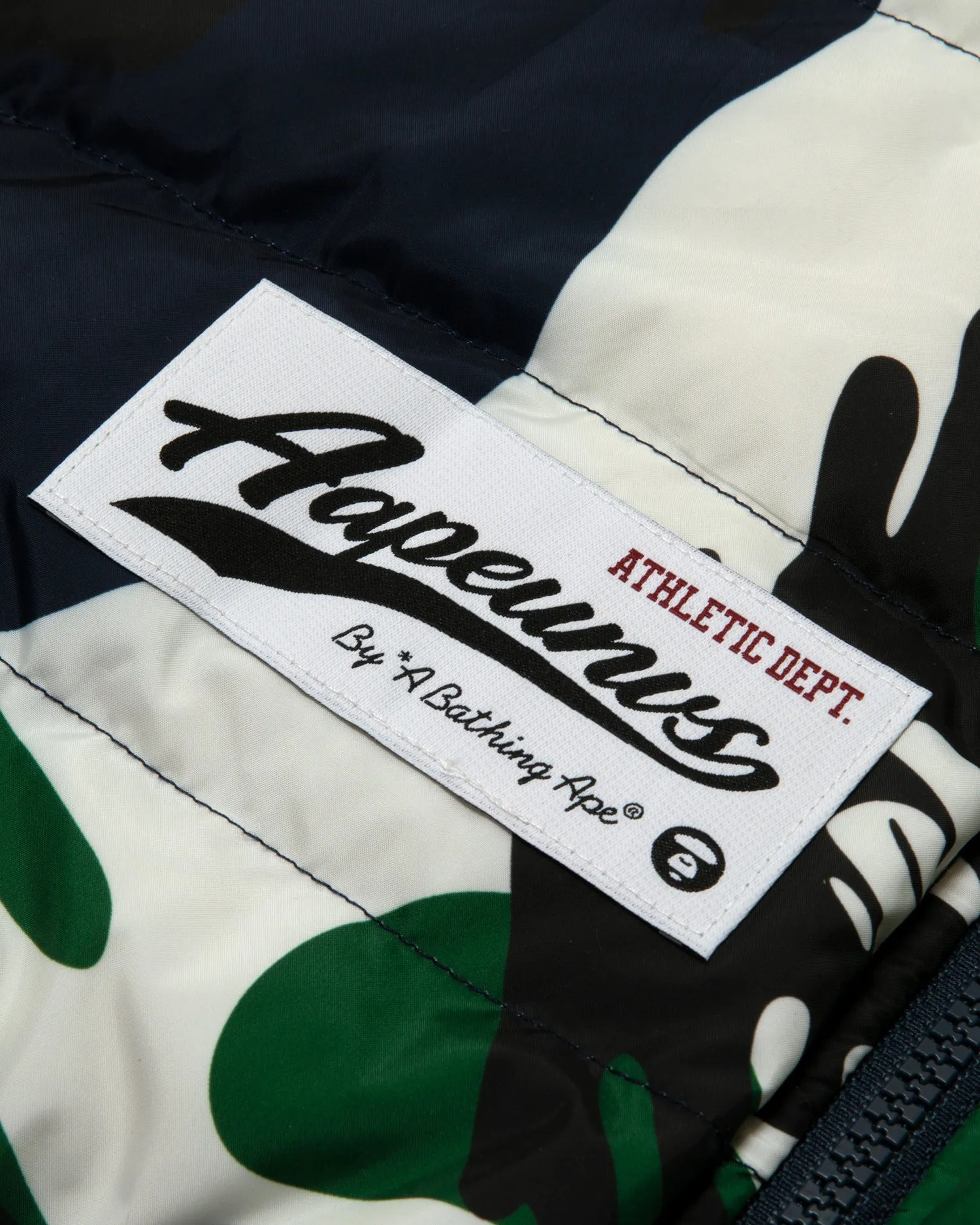 Moonface logo hooded down jacket